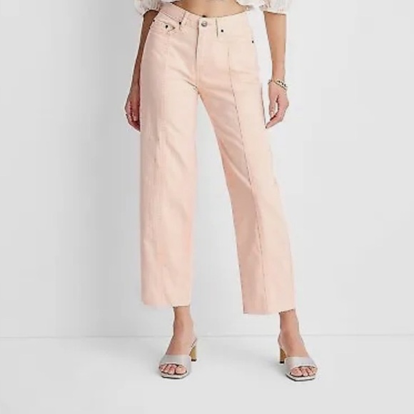 Future Collective Mid-rise Straight Peach Colored Jeans - Picture 4 of 6